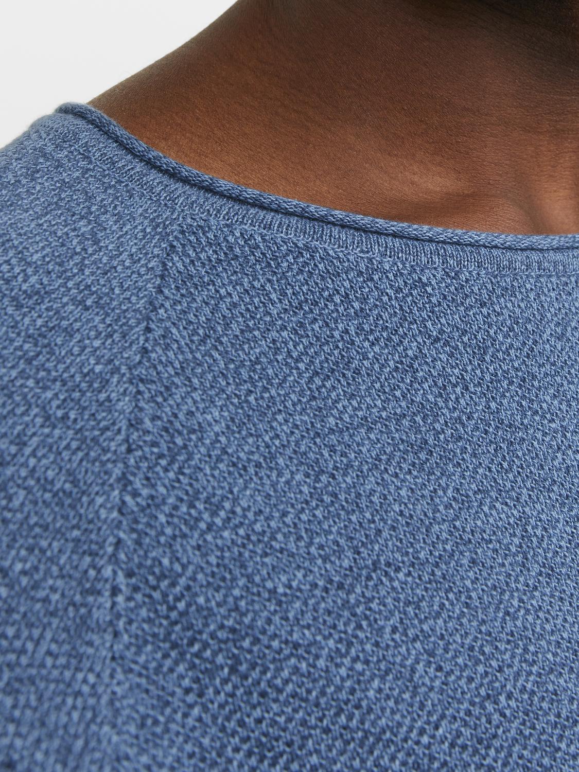 JJEHILL Pullover - mėlynas megztinis
